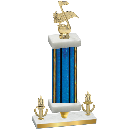Premium Single Blue Glacier Victory Music Trophy