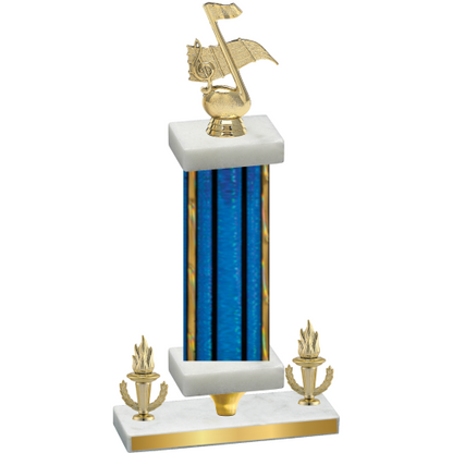 Premium Single Blue Glacier Victory Music Trophy