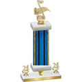 Premium Single Blue Glacier Year Music Trophy