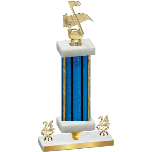 Premium Single Blue Glacier Year Music Trophy