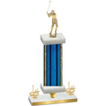 Premium Single Blue Glacier First Place Golf Trophy