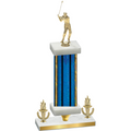 Premium Single Blue Glacier Victory Golf Trophy