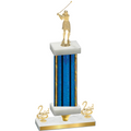 Premium Single Blue Glacier Second Place Golf Trophy