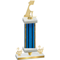 Premium Single Blue Glacier Second Place Golf Trophy