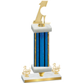Premium Single Blue Glacier Third Place Golf Trophy
