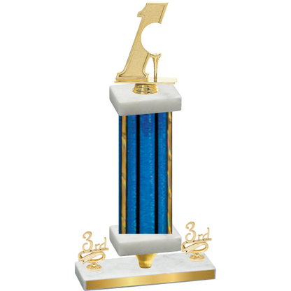 Premium Single Blue Glacier Third Place Golf Trophy