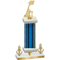 Premium Single Blue Glacier Victory Golf Trophy
