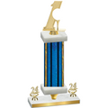 Premium Single Blue Glacier Year Golf Trophy