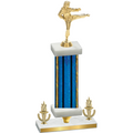 Premium Single Blue Glacier Victory Karate Trophy