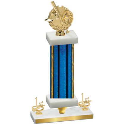 Premium Single Blue Glacier First Place Baseball Trophy