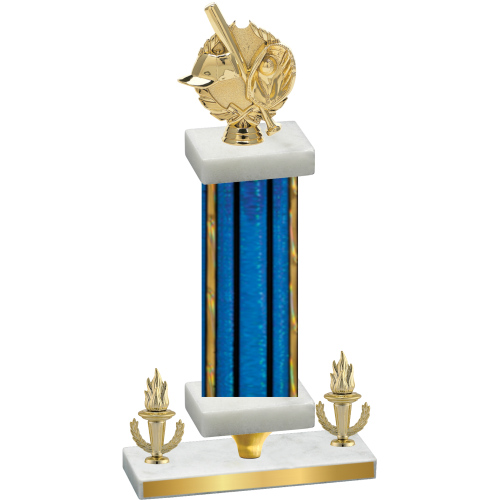 Premium Single Blue Glacier Victory Baseball Trophy