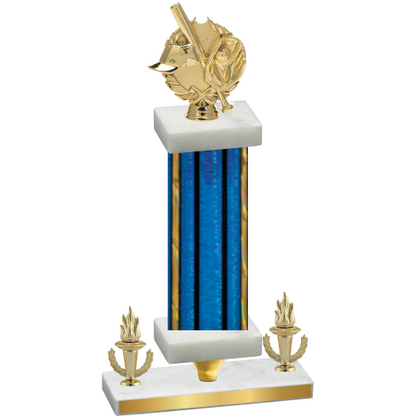 Premium Single Blue Glacier Victory Baseball Trophy