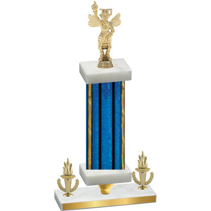Premium Single Blue Glacier Victory Academics Trophy