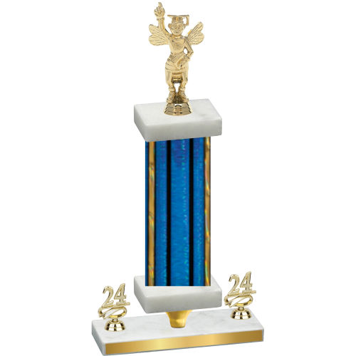 Premium Single Blue Glacier Year Academics Trophy