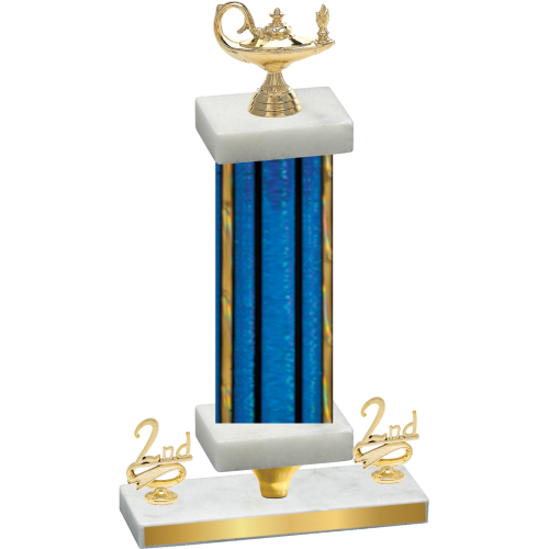 Premium Single Blue Glacier Second Place Academics Trophy