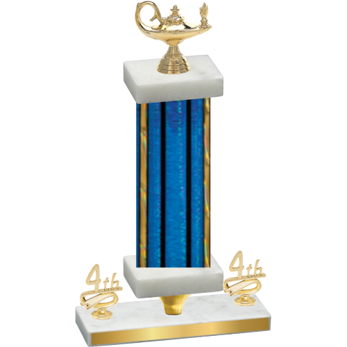 Premium Single Blue Glacier Fourth Place Academics Trophy