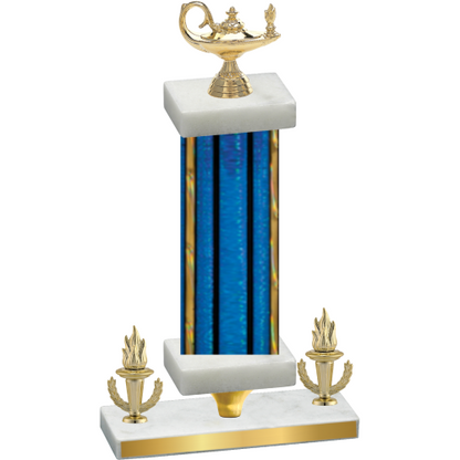 Premium Single Blue Glacier Victory Academics Trophy