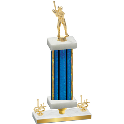 Premium Single Blue Glacier First Place Baseball Trophy