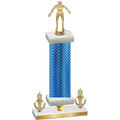 Premium Single Blue Carbon Fiber Victory Wrestling Trophy