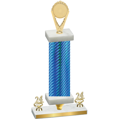 Premium Single Blue Carbon Fiber Year Insert Trophy