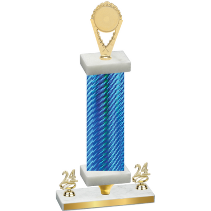 Premium Single Blue Carbon Fiber Year Insert Trophy