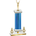 Premium Single Blue Carbon Fiber Victory Victory Trophy