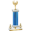 Premium Single Blue Carbon Fiber Victory Victory Trophy