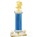 Premium Single Blue Carbon Fiber First Place Pickleball Trophy