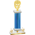 Premium Single Blue Carbon Fiber First Place Pickleball Trophy