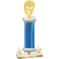 Premium Single Blue Carbon Fiber Third Place Pickleball Trophy