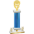 Premium Single Blue Carbon Fiber Year Pickleball Trophy