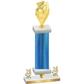 Premium Single Blue Carbon Fiber Year Pickleball Trophy