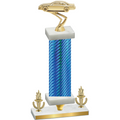 Premium Single Blue Carbon Fiber Victory Cars Trophy
