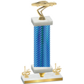 Premium Single Blue Carbon Fiber First Place Cars Trophy