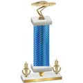 Premium Single Blue Carbon Fiber Victory Cars Trophy