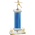 Premium Single Blue Carbon Fiber First Place Skater Trophy