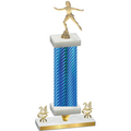 Premium Single Blue Carbon Fiber Year Skater Trophy