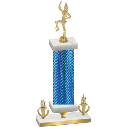 Premium Single Blue Carbon Fiber Victory Majorette Trophy