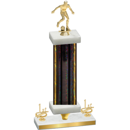 Premium Single Black Glacier First Place Soccer Trophy