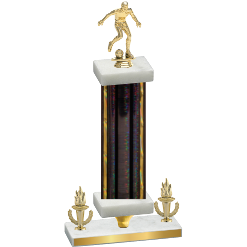 Premium Single Black Glacier Victory Soccer Trophy