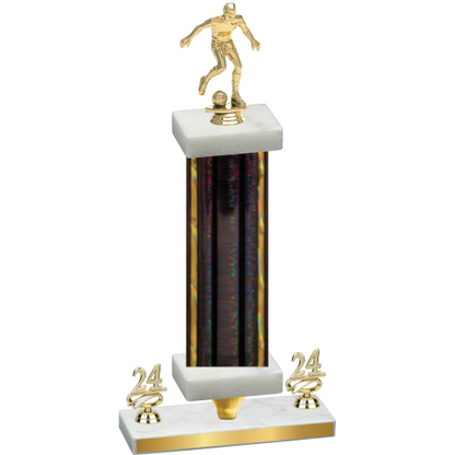 Premium Single Black Glacier Year Soccer Trophy