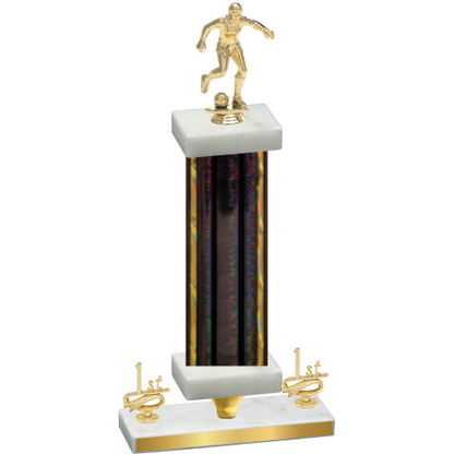 Premium Single Black Glacier First Place Soccer Trophy