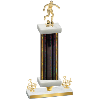 Premium Single Black Glacier Third Place Soccer Trophy