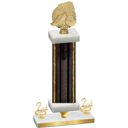 Premium Single Black Glacier Second Place Soccer Trophy