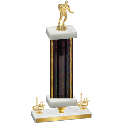 Premium Single Black Glacier First Place Rugby Trophy