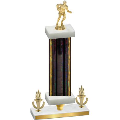 Premium Single Black Glacier Victory Rugby Trophy