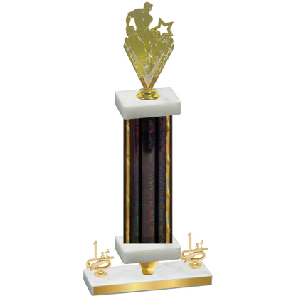 Premium Single Black Glacier First Place Rugby Trophy