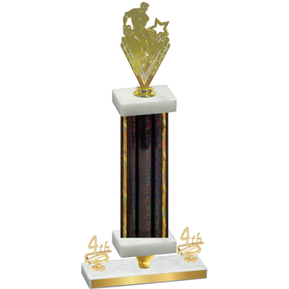 Premium Single Black Glacier Fourth Place Rugby Trophy