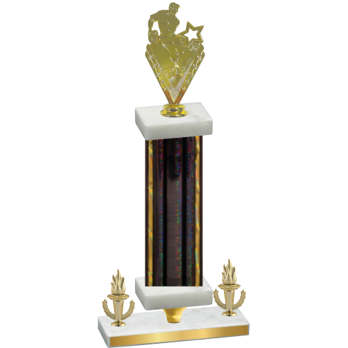 Premium Single Black Glacier Victory Rugby Trophy