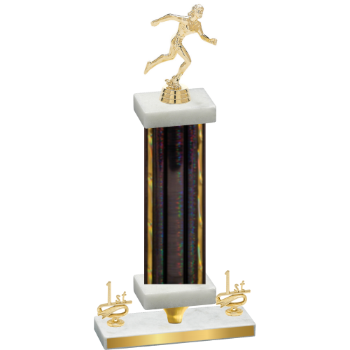 Premium Single Black Glacier First Place Running Trophy